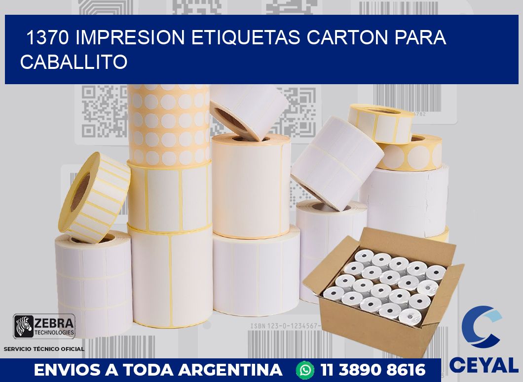 1370 IMPRESION ETIQUETAS CARTON PARA CABALLITO