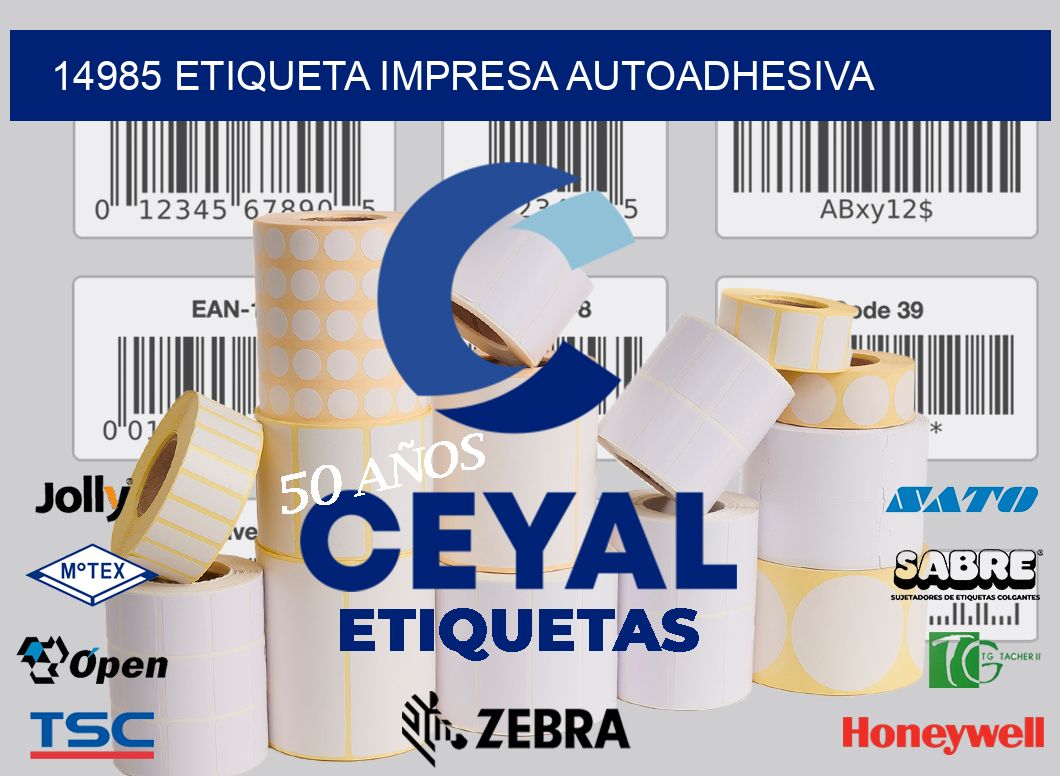 14985 ETIQUETA IMPRESA AUTOADHESIVA