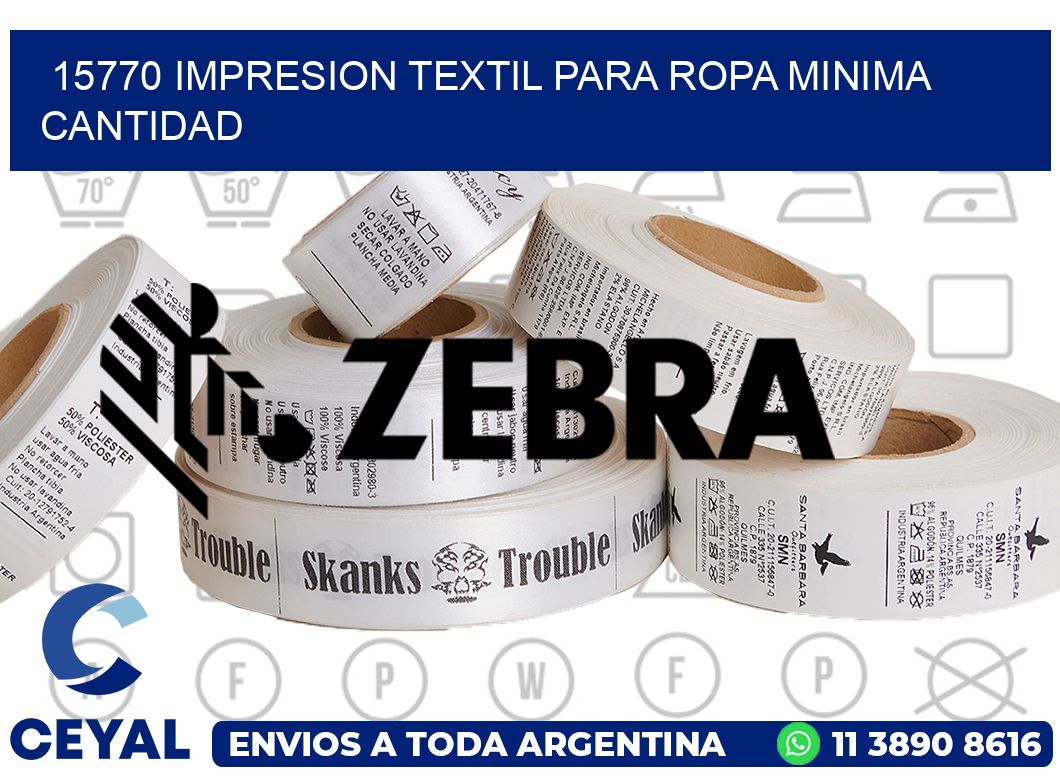 15770 IMPRESION TEXTIL PARA ROPA MINIMA CANTIDAD