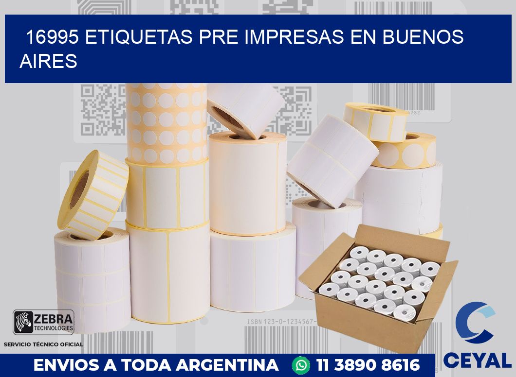 16995 ETIQUETAS PRE IMPRESAS EN BUENOS AIRES