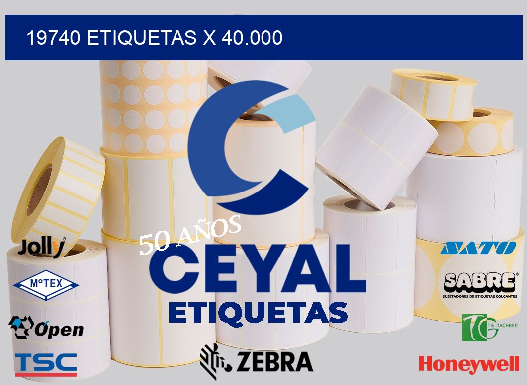 19740 Etiquetas x 40.000
