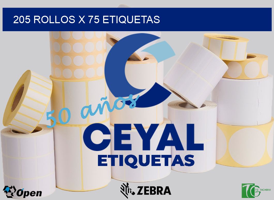 205 Rollos x 75 etiquetas