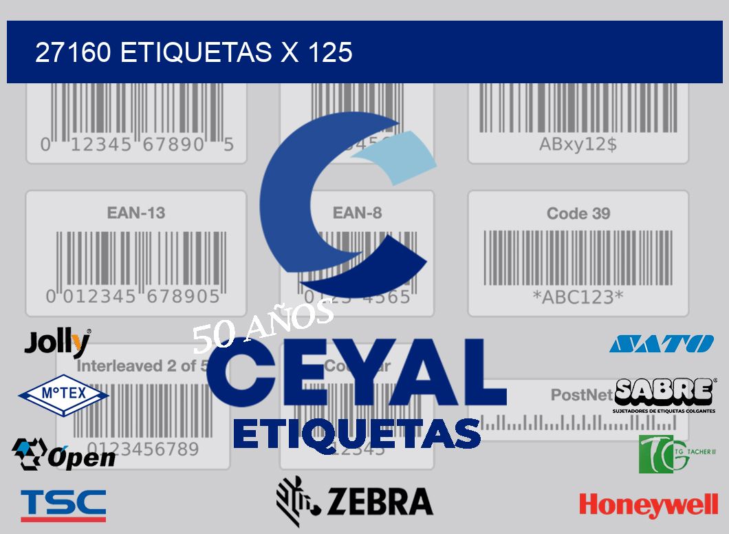 27160 Etiquetas x 125