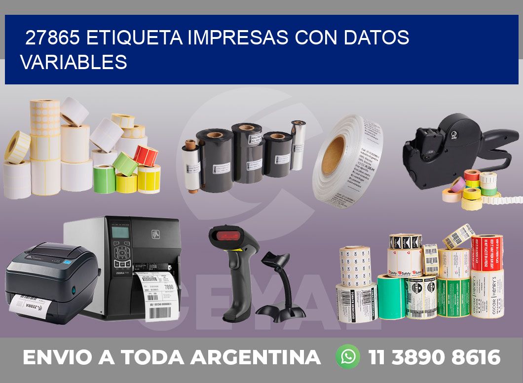 27865 ETIQUETA IMPRESAS CON DATOS VARIABLES