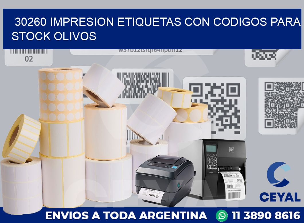 30260 IMPRESION ETIQUETAS CON CODIGOS PARA STOCK OLIVOS
