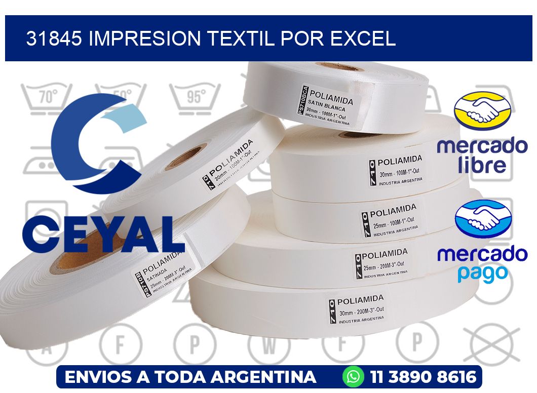 31845 IMPRESION TEXTIL POR EXCEL