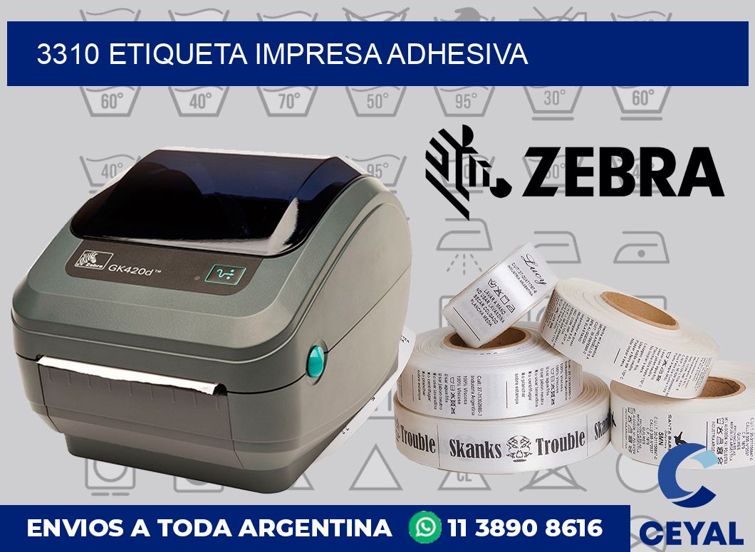 3310 ETIQUETA IMPRESA ADHESIVA