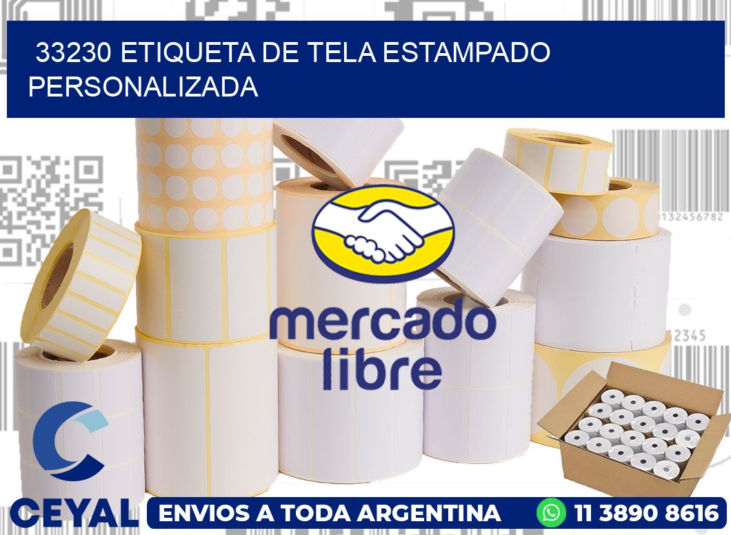 33230 ETIQUETA DE TELA ESTAMPADO PERSONALIZADA