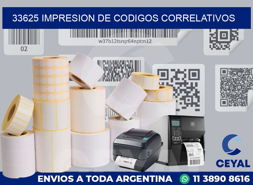 33625 IMPRESION DE CODIGOS CORRELATIVOS