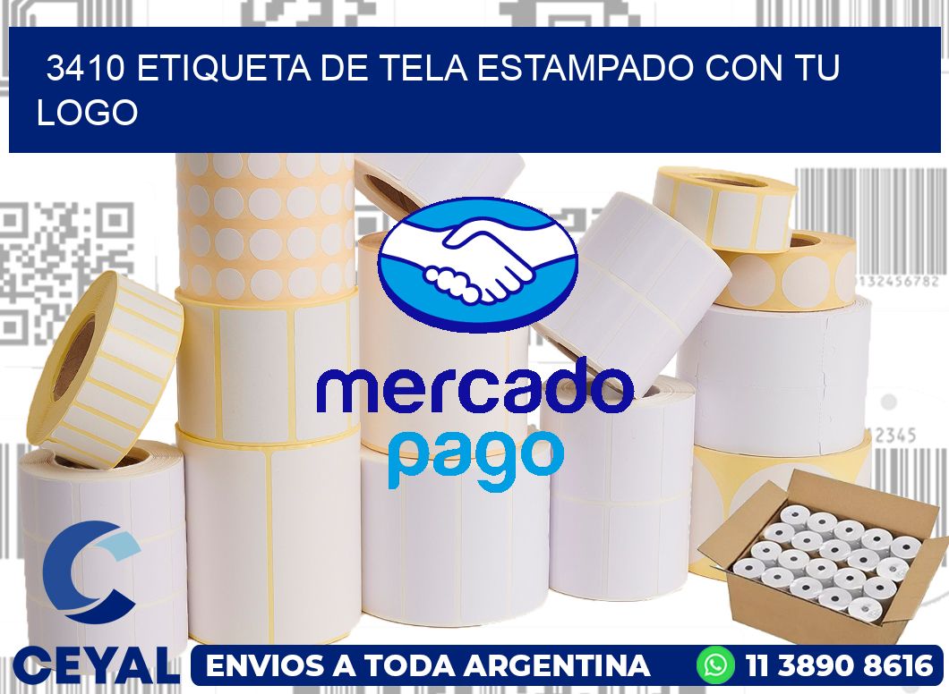 3410 ETIQUETA DE TELA ESTAMPADO CON TU LOGO