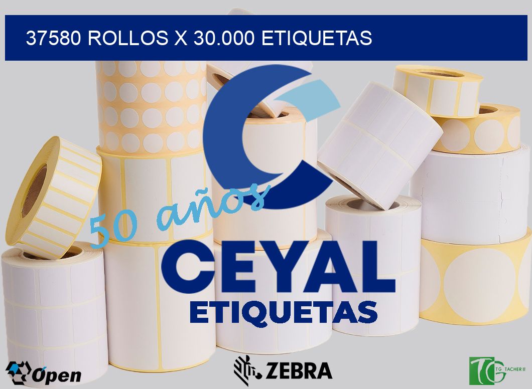 37580 Rollos x 30.000 etiquetas