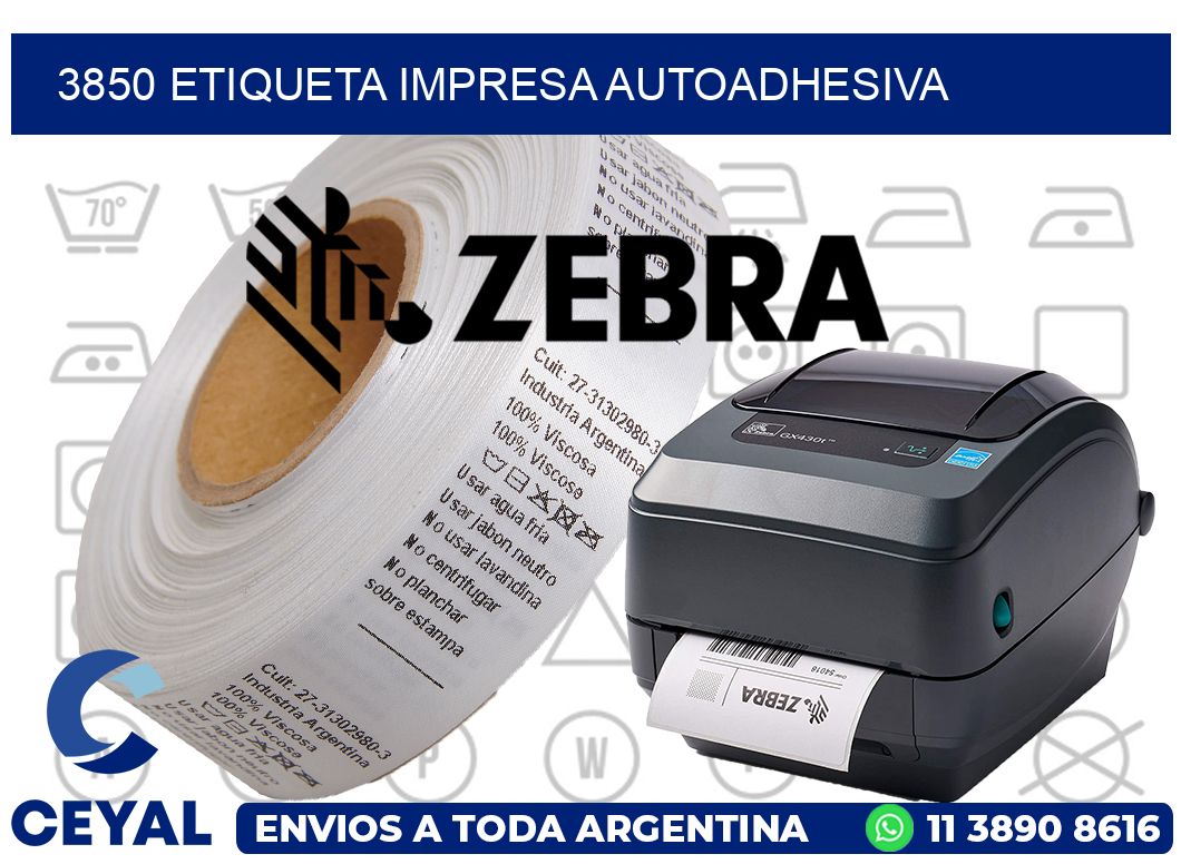 3850 ETIQUETA IMPRESA AUTOADHESIVA