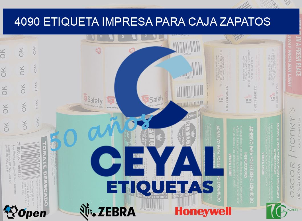 4090 ETIQUETA IMPRESA PARA CAJA ZAPATOS