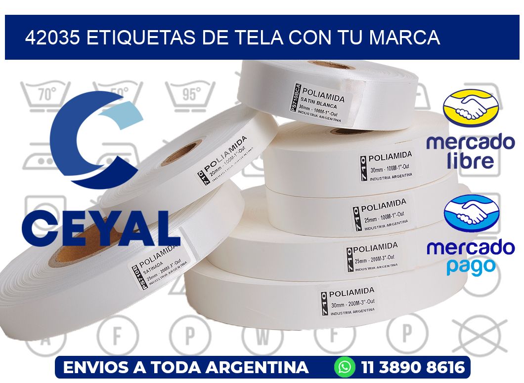 42035 ETIQUETAS DE TELA CON TU MARCA