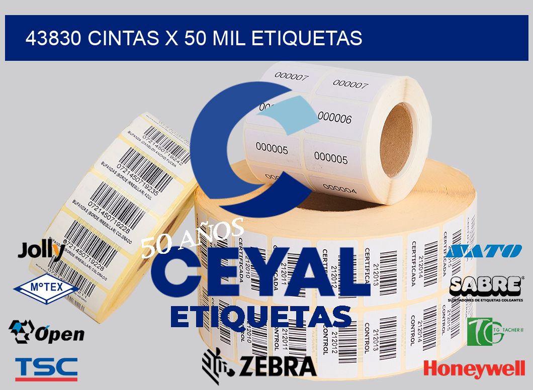 43830 cintas x 50 mil etiquetas