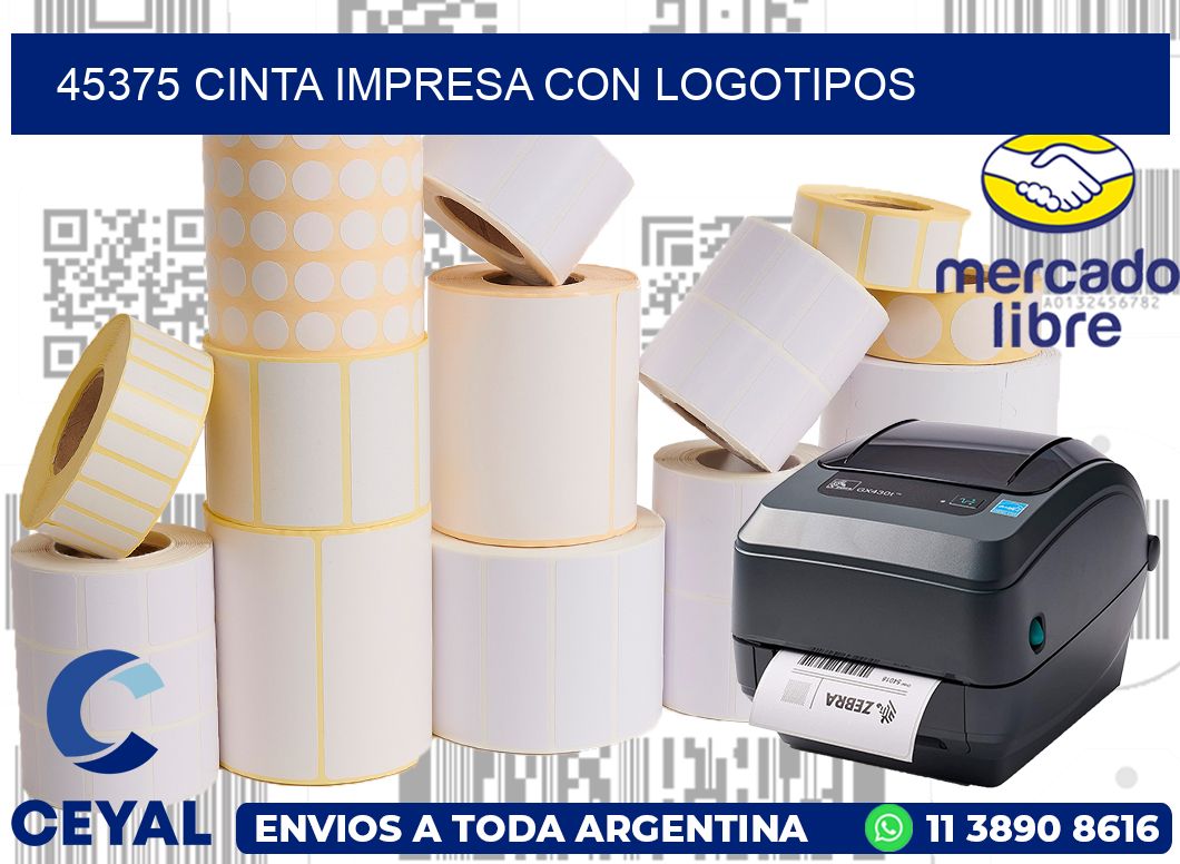 45375 CINTA IMPRESA CON LOGOTIPOS