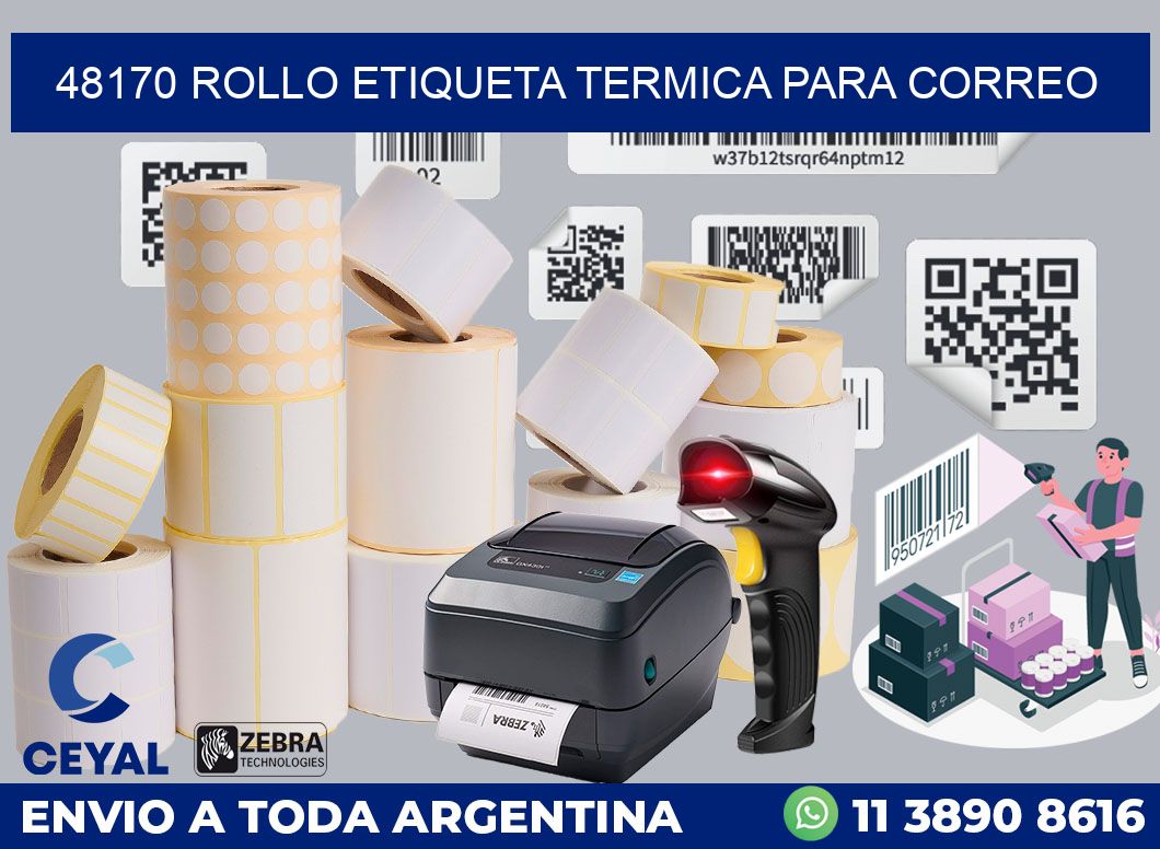 48170 ROLLO ETIQUETA TERMICA PARA CORREO