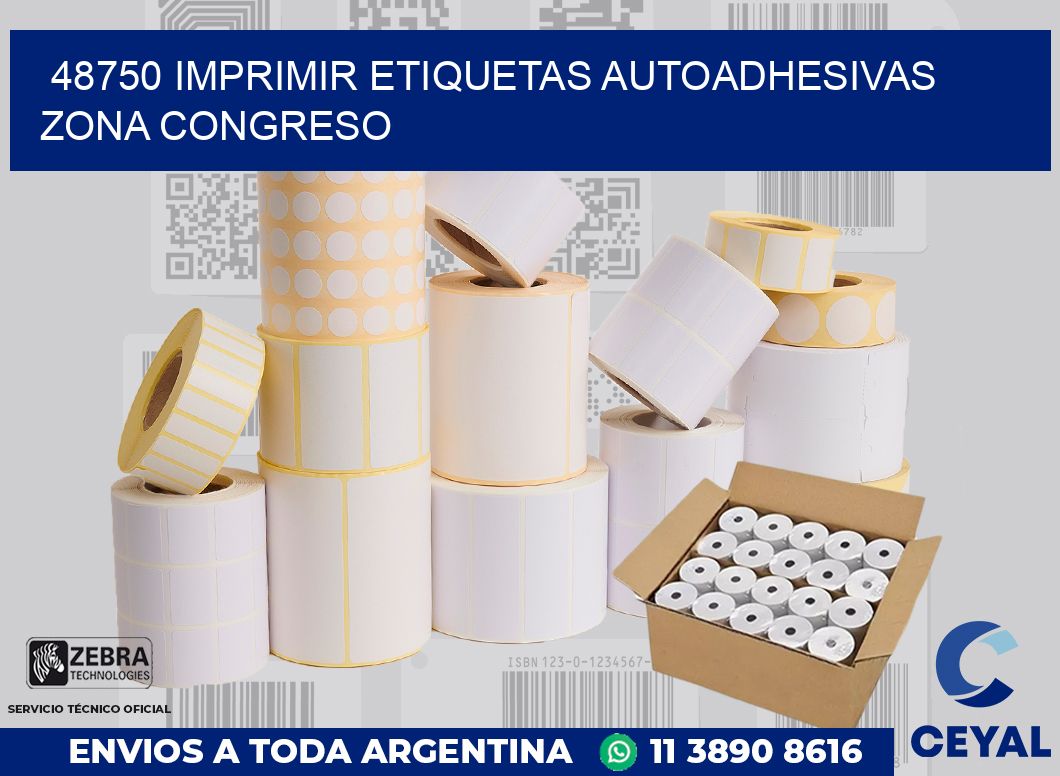 48750 IMPRIMIR ETIQUETAS AUTOADHESIVAS ZONA CONGRESO