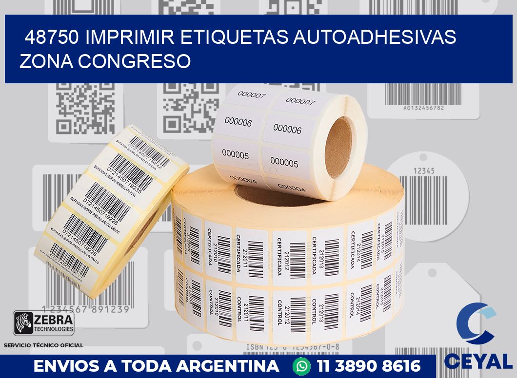 48750 IMPRIMIR ETIQUETAS AUTOADHESIVAS ZONA CONGRESO