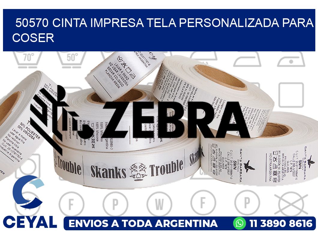 50570 CINTA IMPRESA TELA PERSONALIZADA PARA COSER