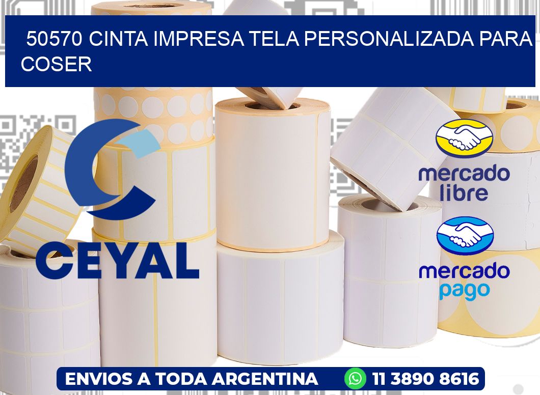 50570 CINTA IMPRESA TELA PERSONALIZADA PARA COSER