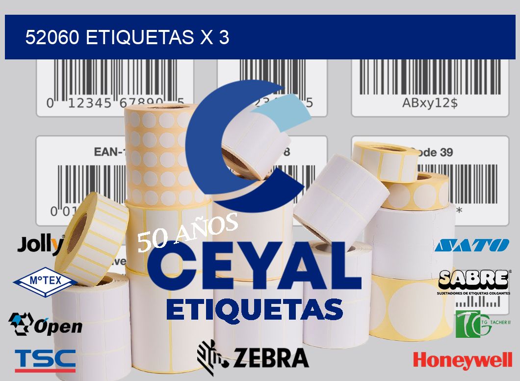 52060 Etiquetas x 3