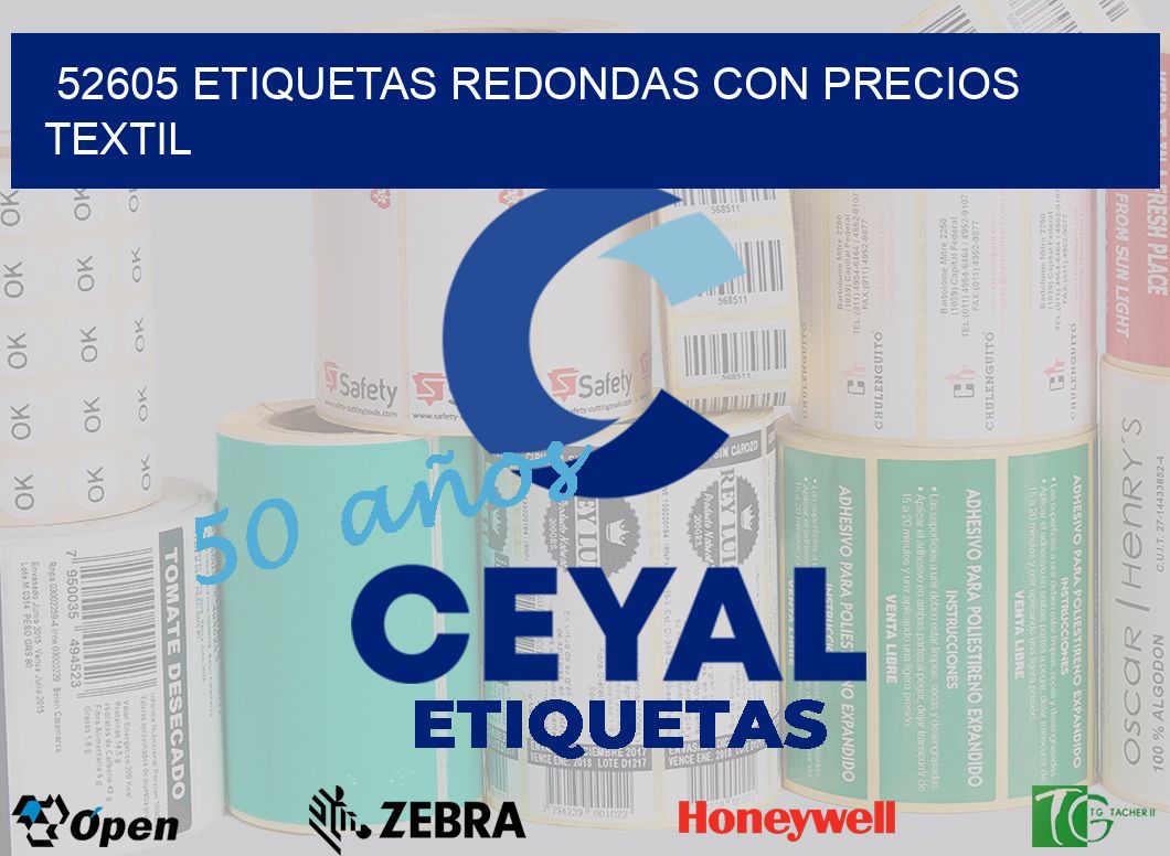 52605 ETIQUETAS REDONDAS CON PRECIOS TEXTIL