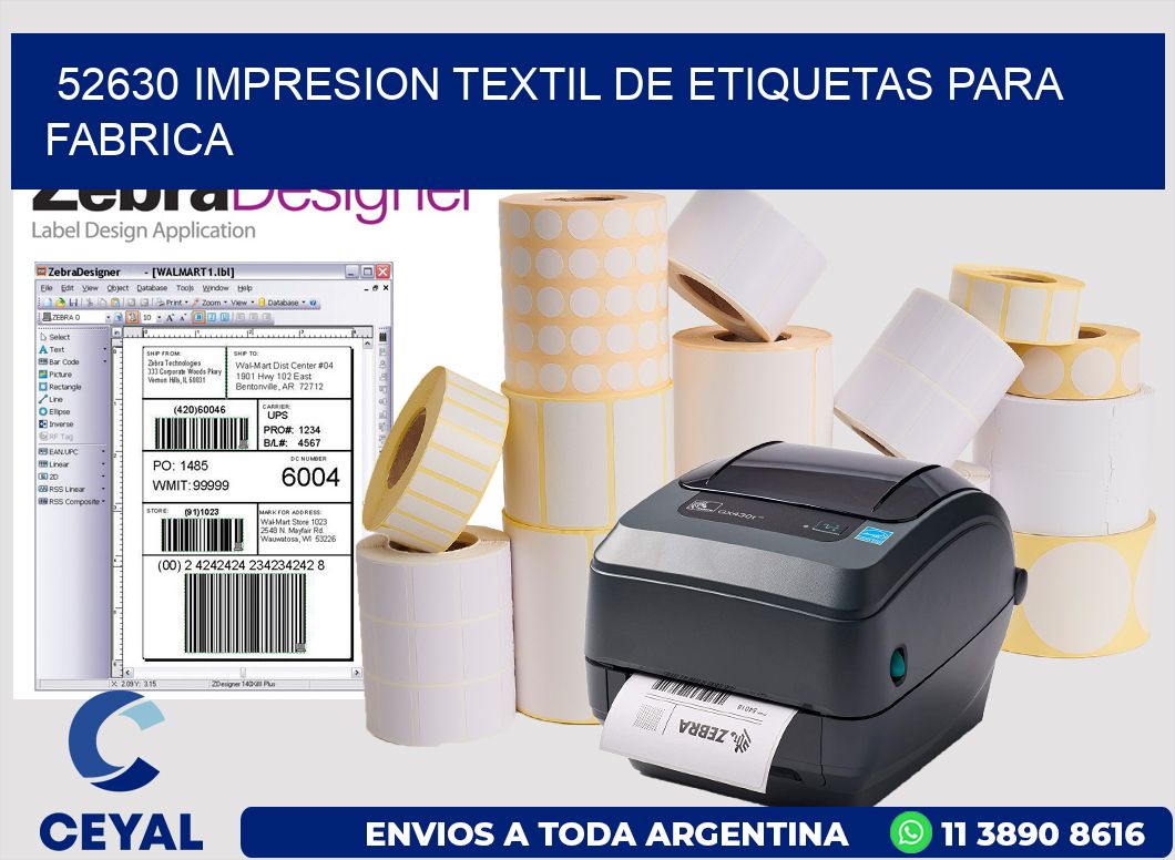 52630 IMPRESION TEXTIL DE ETIQUETAS PARA FABRICA