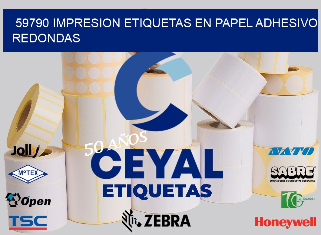 59790 IMPRESION ETIQUETAS EN PAPEL ADHESIVO REDONDAS