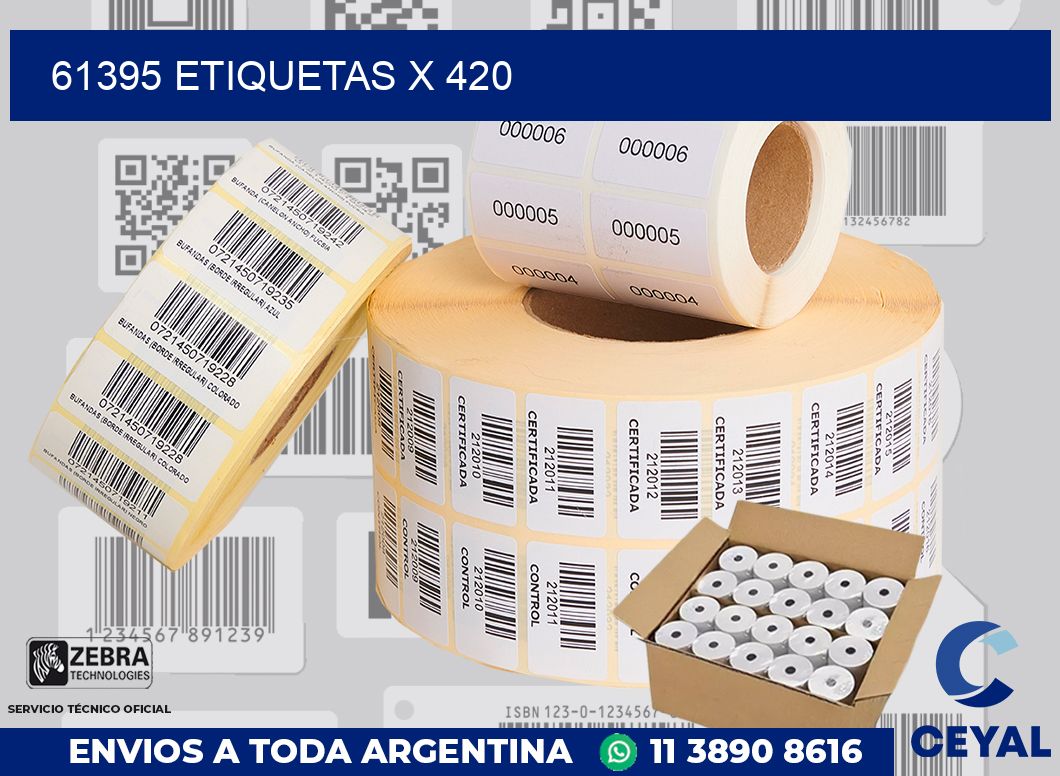 61395 Etiquetas x 420