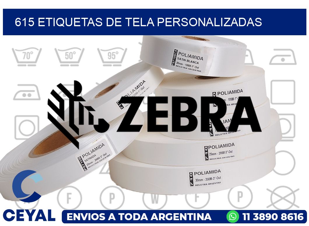 615 ETIQUETAS DE TELA PERSONALIZADAS