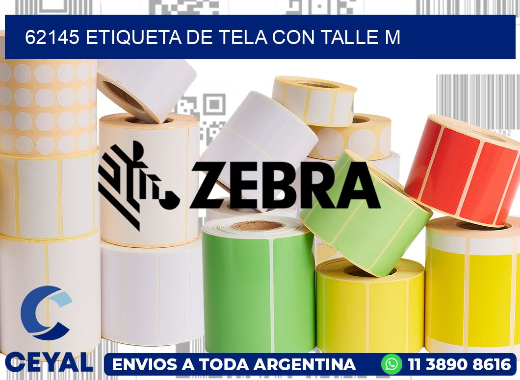 62145 ETIQUETA DE TELA CON TALLE M