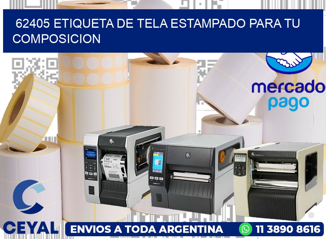 62405 ETIQUETA DE TELA ESTAMPADO PARA TU COMPOSICION