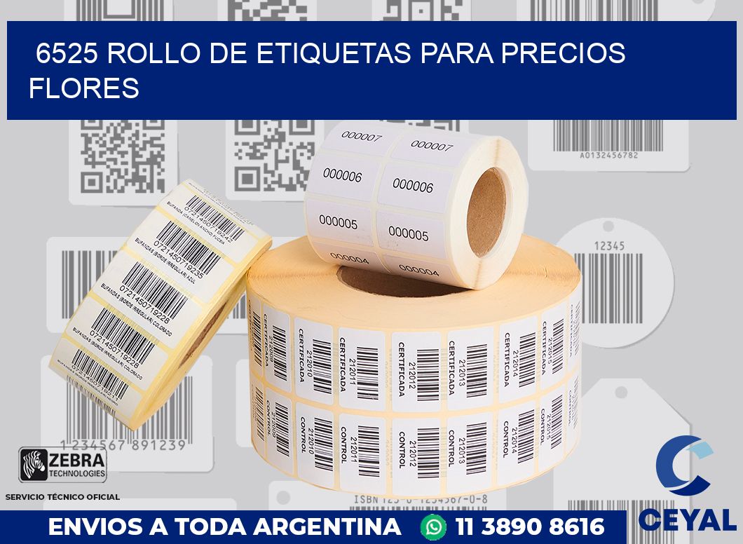 6525 ROLLO DE ETIQUETAS PARA PRECIOS FLORES