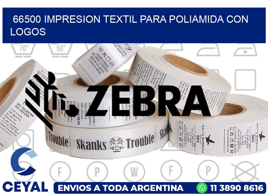 66500 IMPRESION TEXTIL PARA POLIAMIDA CON LOGOS