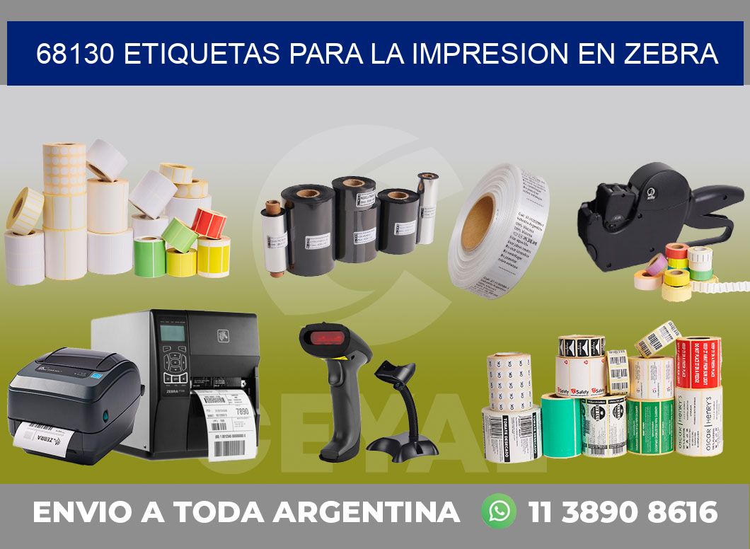 68130 ETIQUETAS PARA LA IMPRESION EN ZEBRA