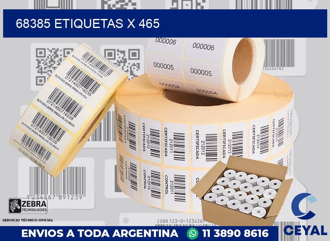 68385 Etiquetas x 465