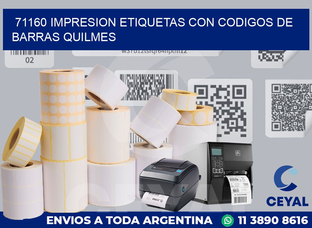 71160 IMPRESION ETIQUETAS CON CODIGOS DE BARRAS QUILMES