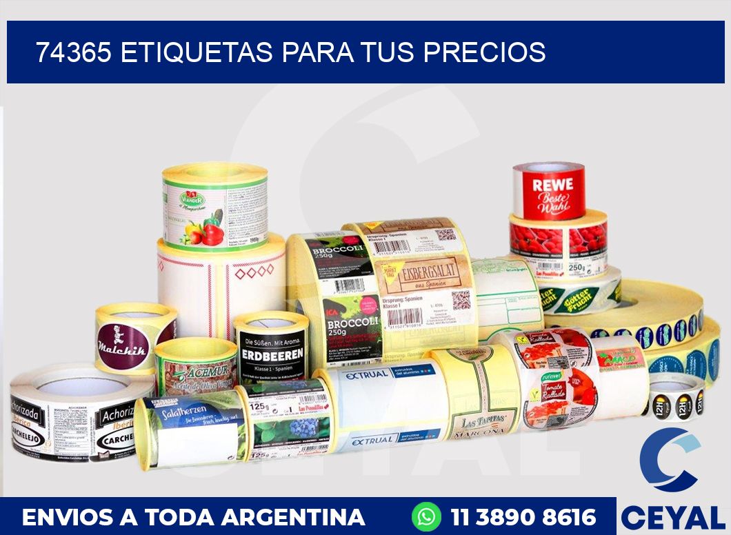 74365 ETIQUETAS PARA TUS PRECIOS