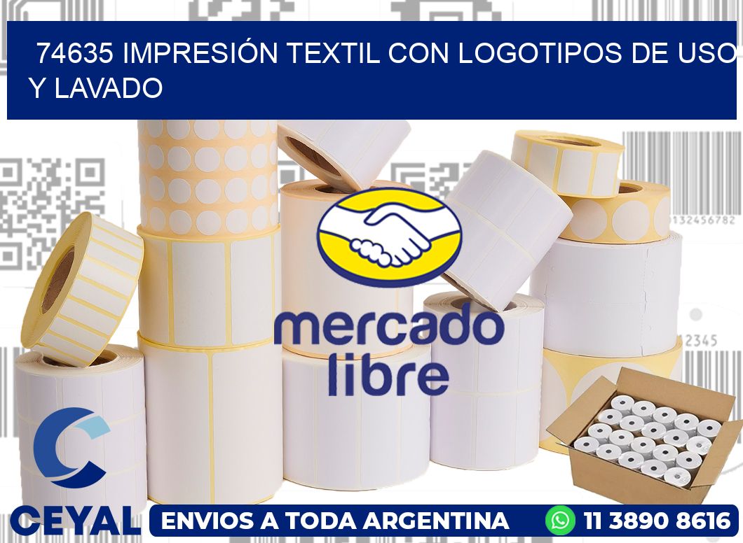 74635 IMPRESIÓN TEXTIL CON LOGOTIPOS DE USO Y LAVADO