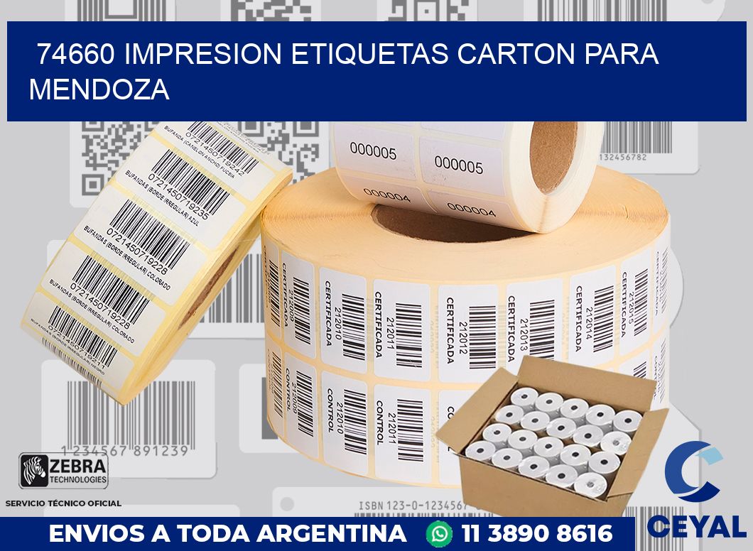 74660 IMPRESION ETIQUETAS CARTON PARA MENDOZA