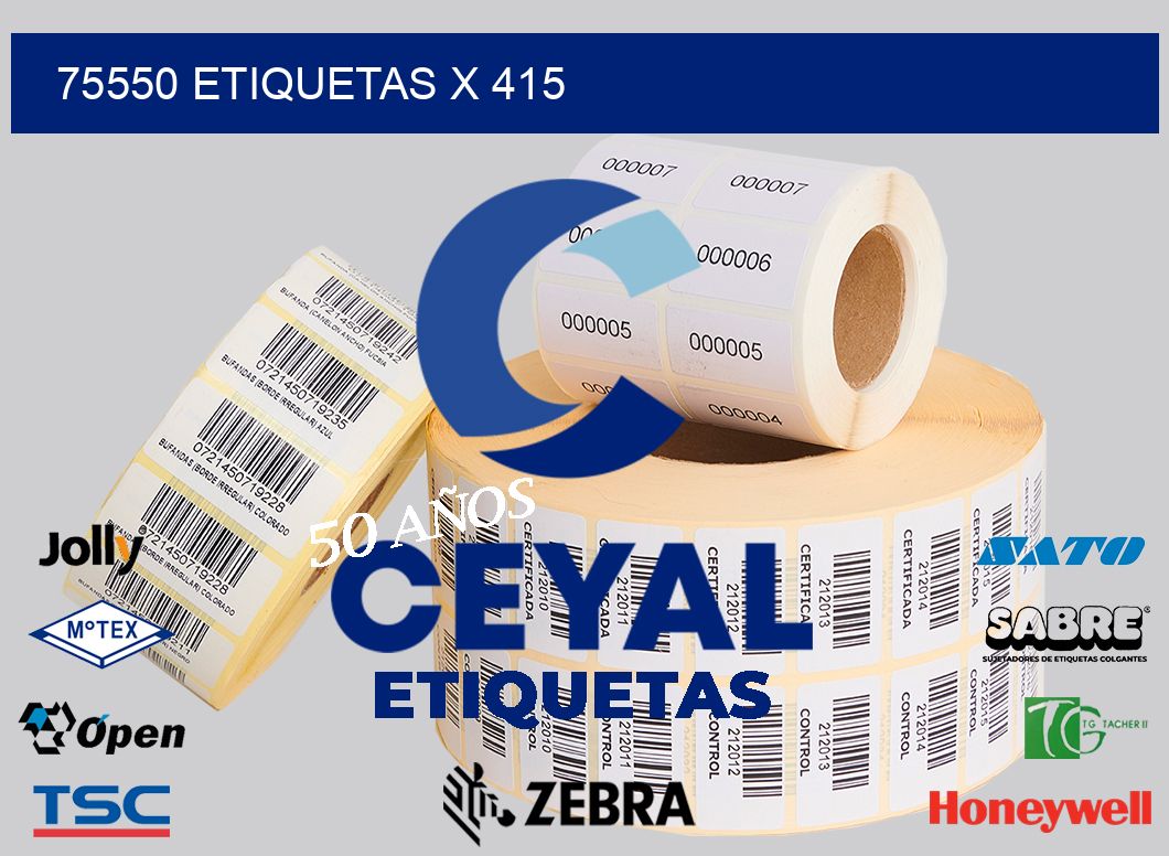 75550 Etiquetas x 415