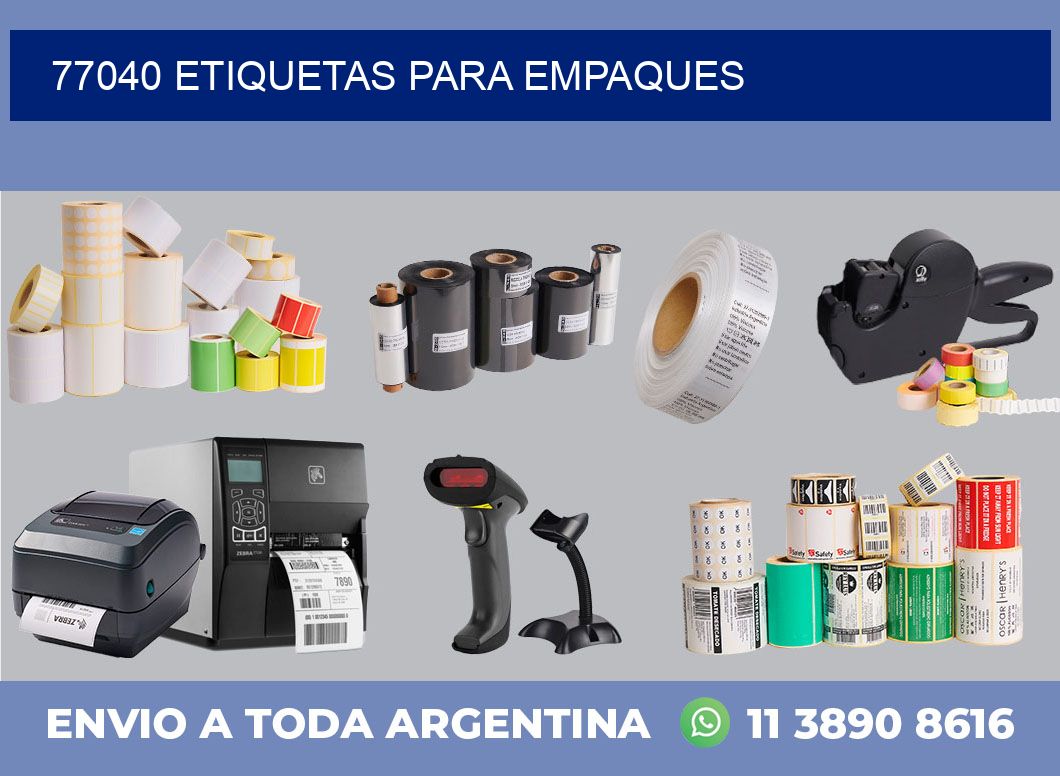 77040 ETIQUETAS PARA EMPAQUES