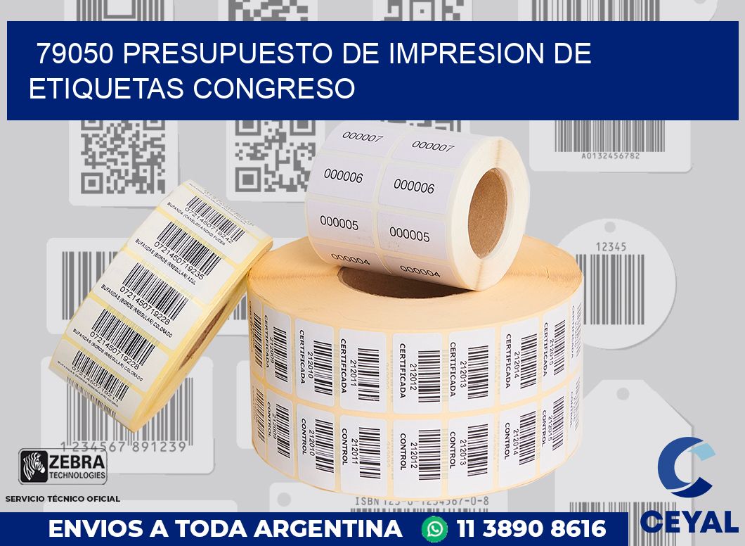 79050 PRESUPUESTO DE IMPRESION DE ETIQUETAS CONGRESO