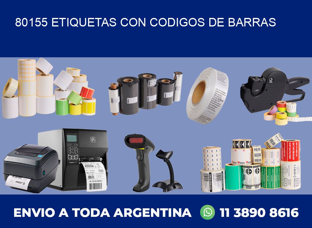 80155 ETIQUETAS CON CODIGOS DE BARRAS