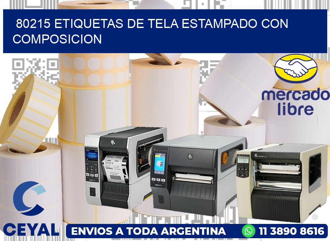 80215 ETIQUETAS DE TELA ESTAMPADO CON COMPOSICION