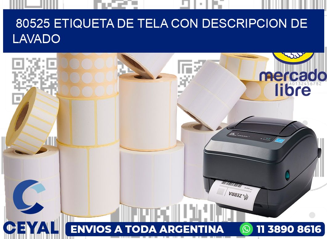 80525 ETIQUETA DE TELA CON DESCRIPCION DE LAVADO