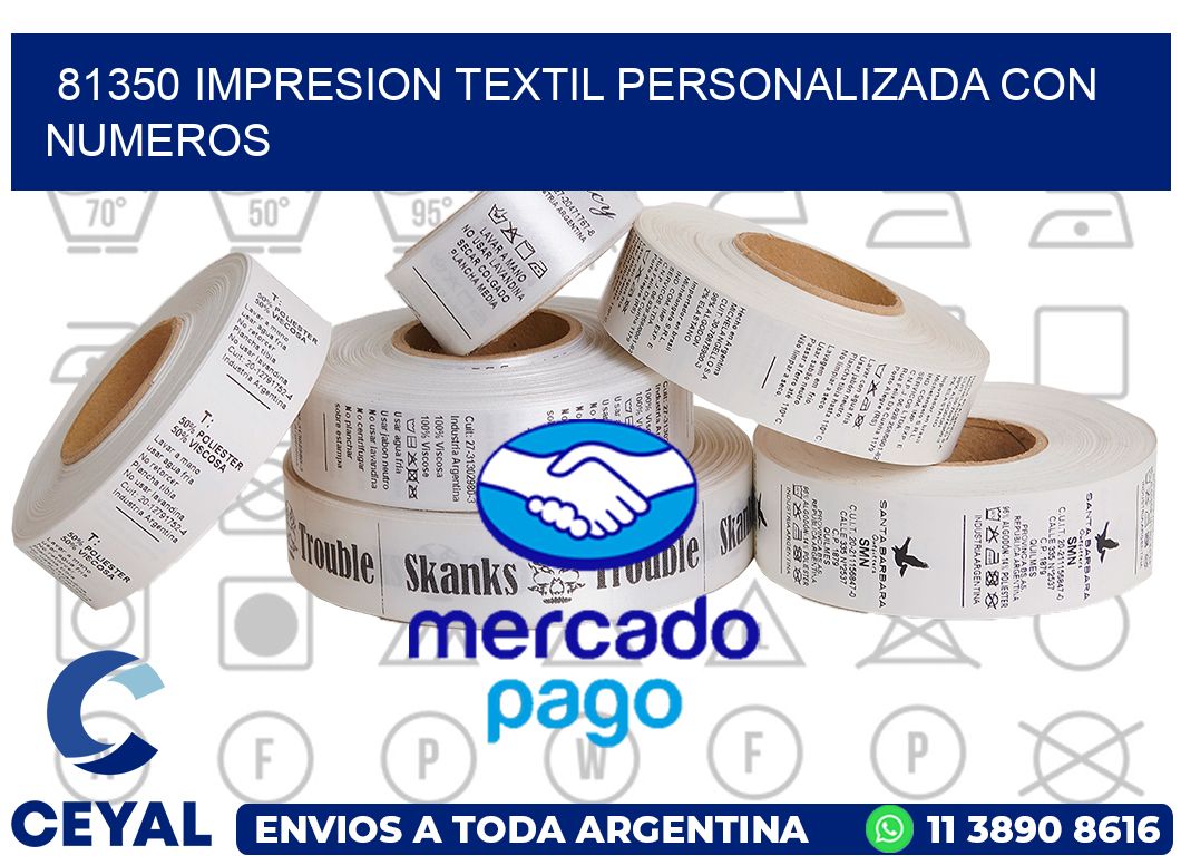 81350 IMPRESION TEXTIL PERSONALIZADA CON NUMEROS