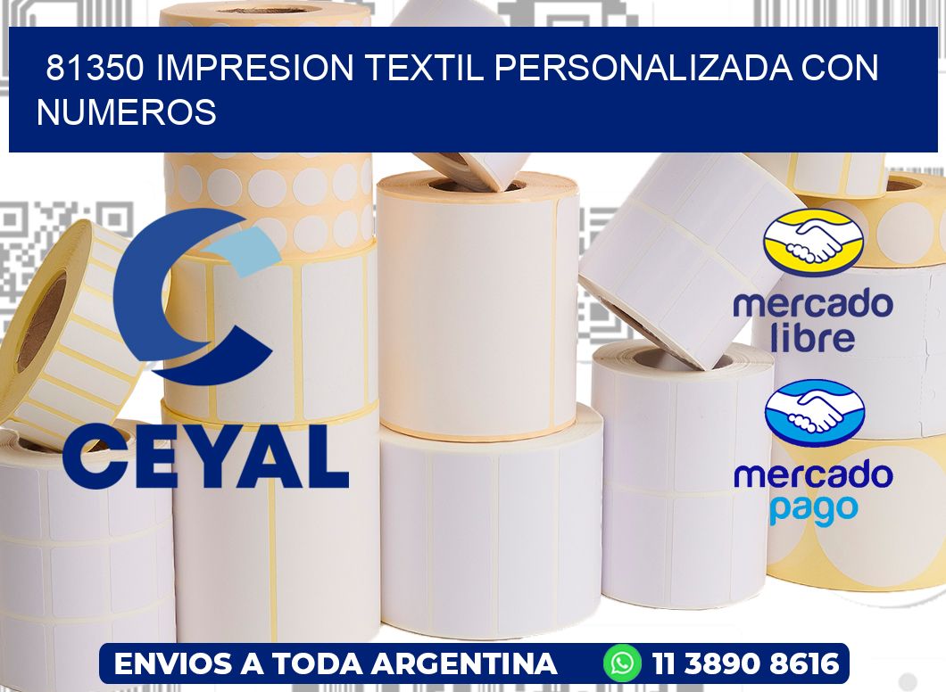 81350 IMPRESION TEXTIL PERSONALIZADA CON NUMEROS