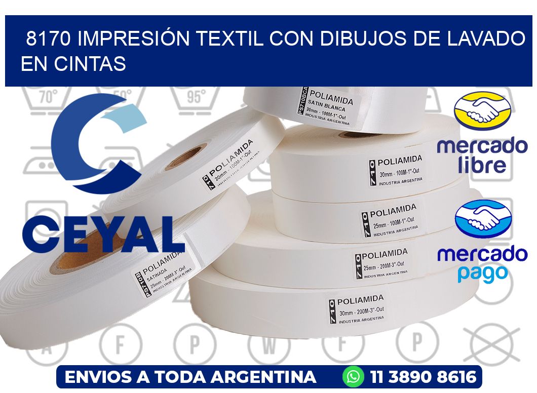 8170 IMPRESIÓN TEXTIL CON DIBUJOS DE LAVADO EN CINTAS